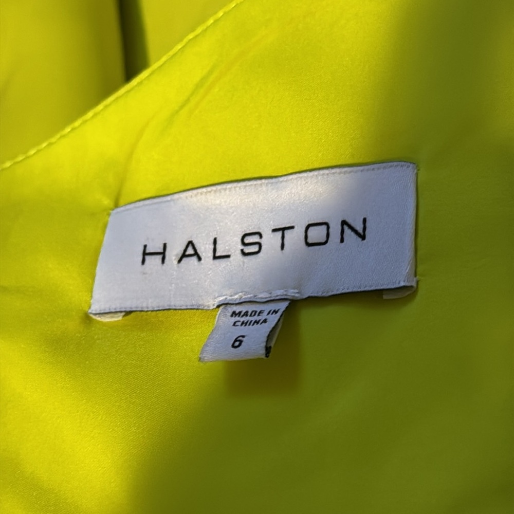 Halston Heritage One Shoulder Yellow Dress - Picture 4 of 4
